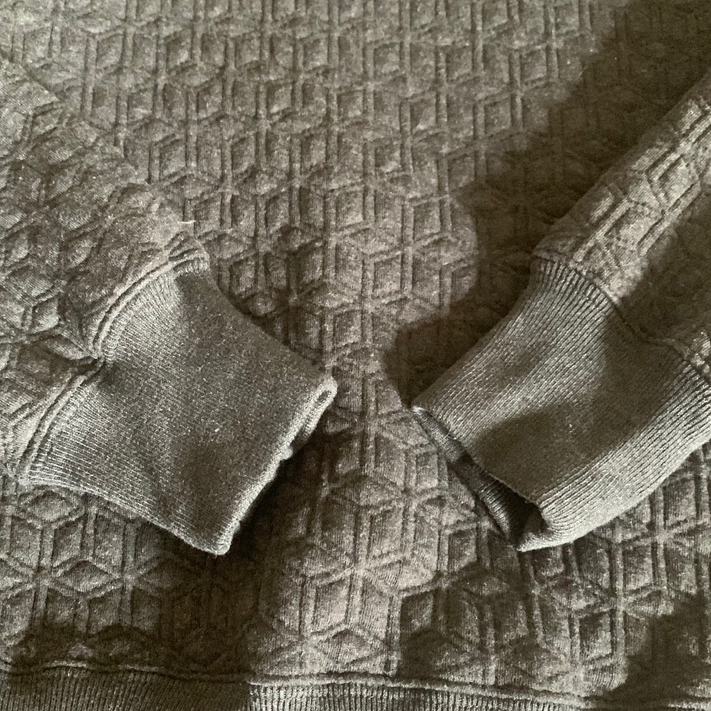 GAP Quilted Dark Gray Sweater Zipper Back - Picture 2 of 5